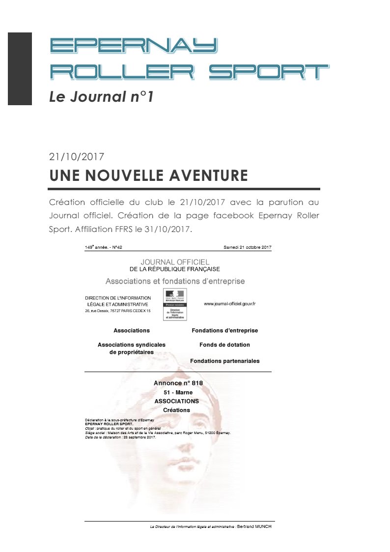 Le Journal ERS n°1